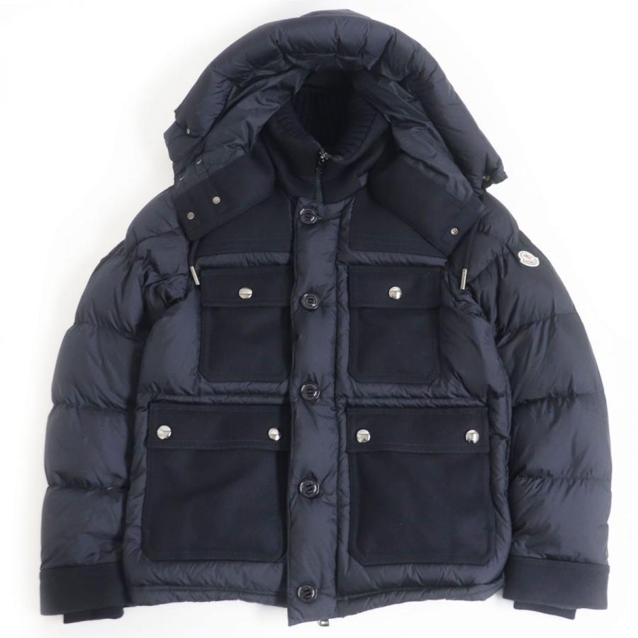 美品□17-18AW MONCLER/モンクレール RILLIEUX ウール カシミヤ混 切替 