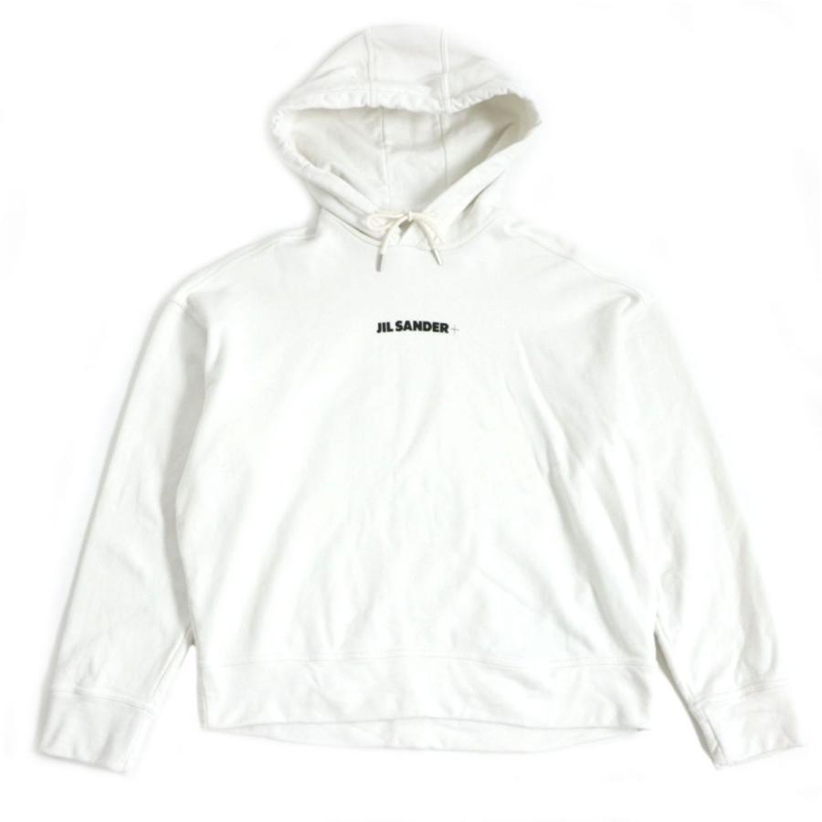 JIL SANDER / パーカー/M/コットン/WHT/JPUS707533 良品□21SS Jil Sander/ジルサンダー JPUS707533-MS248608 ロゴ