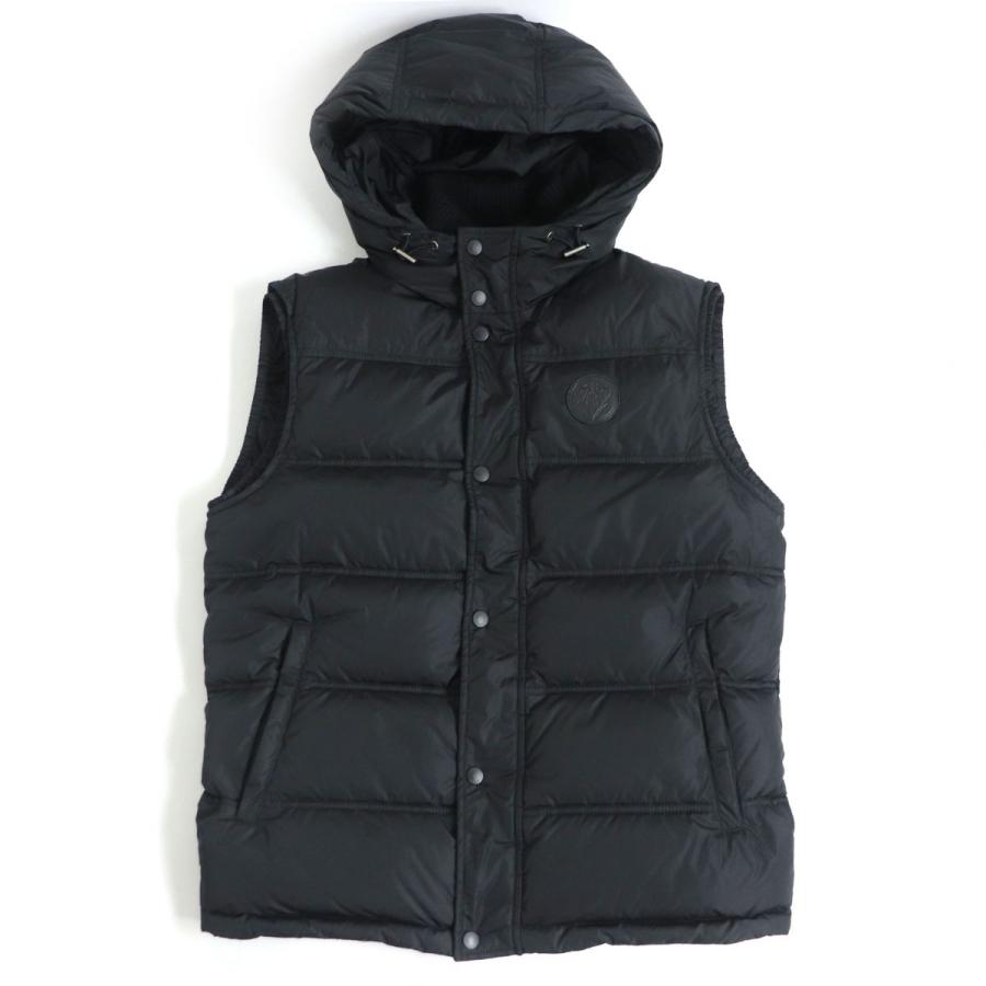 美品□GUCCI/グッチ 298068 レザークレストワッペン フーデッド ダブル 