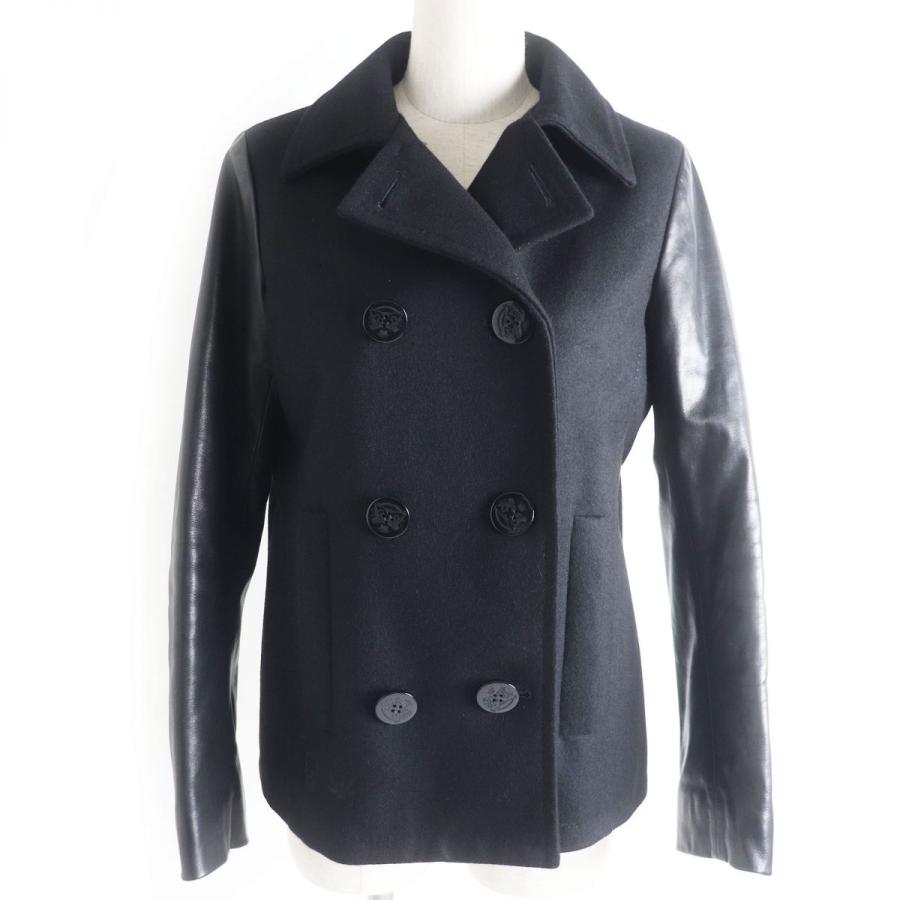 【極美品】バーバリーロンドン ピーコート ダブルフェイス カシミア混 レッド 極美品】バーバリーロンドン ピーコート ダブルフェイス カシミア混 レッド