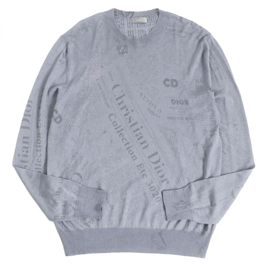 極美品□DIOR/ディオール オム 023M670AT846 ニュースペーパー 総柄  