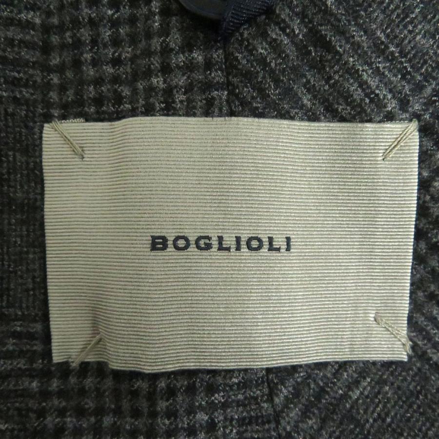 極美品□BOGLIOLI/ボリオリ DOVER ドーヴァー グレンチェック ロゴ