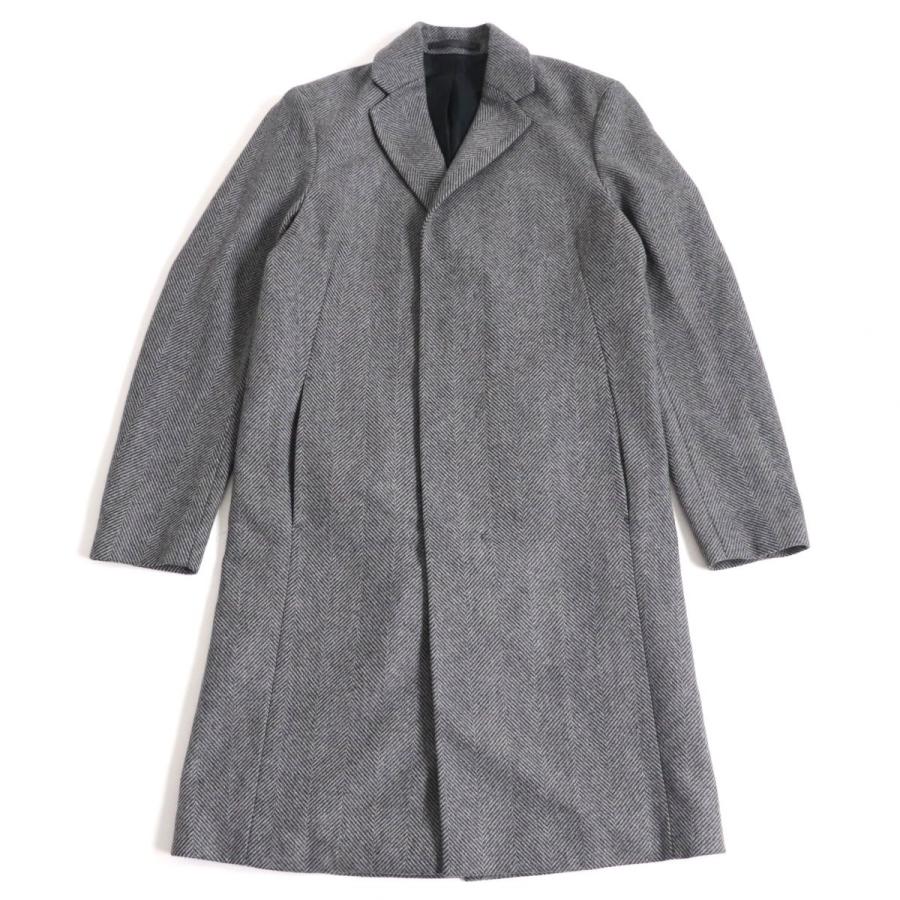 極美品 Theory セオリー ヘリンボーン柄 ウール フライフロント チェスターコート ロングコート グレー S 正規品 メンズオススメ T11 St116 Greenヤフーショッピング店 通販 Yahoo ショッピング