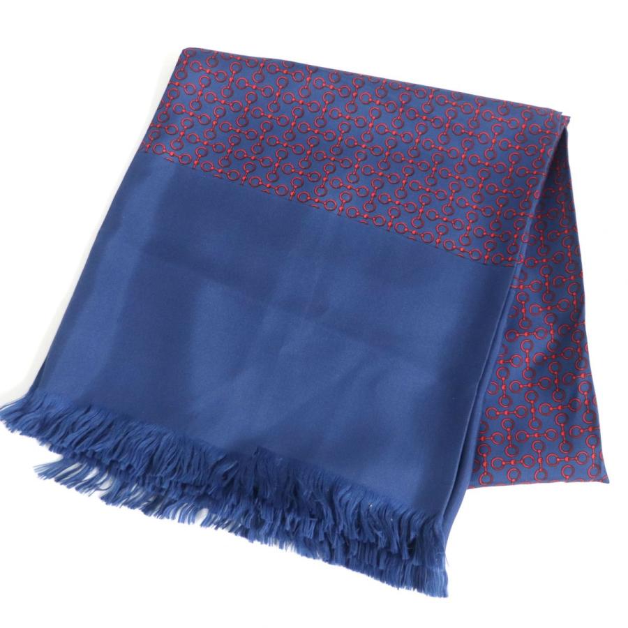 美品□HERMES/エルメス 総柄 シルク100% フリンジ付き 大判ストール/ショール ブルー系 メンズ/レディース オススメ◎ :t11-st20215-80541:GREENヤフーショッピング店 - 通販 - Yahoo!ショッピング