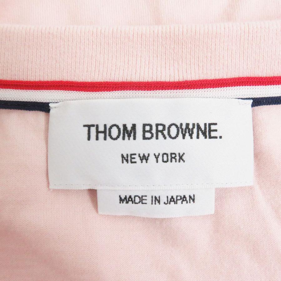 美品□THOM BROWNE/トムブラウン MJS117A 4BAR ストライプ コットン100％ ロングスリーブTシャツ/カットソー ライトピンク 4 日本製 正規品｜brand-td-store｜06
