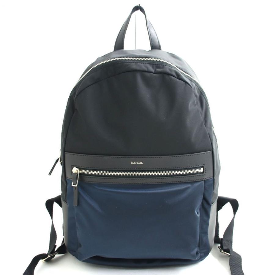芸能人愛用 Smith 未使用品 Paul ポールスミス メンズ レディース 保存袋付き ブラック リュックサック バックパック ユーティリティ Psn146 バッグ