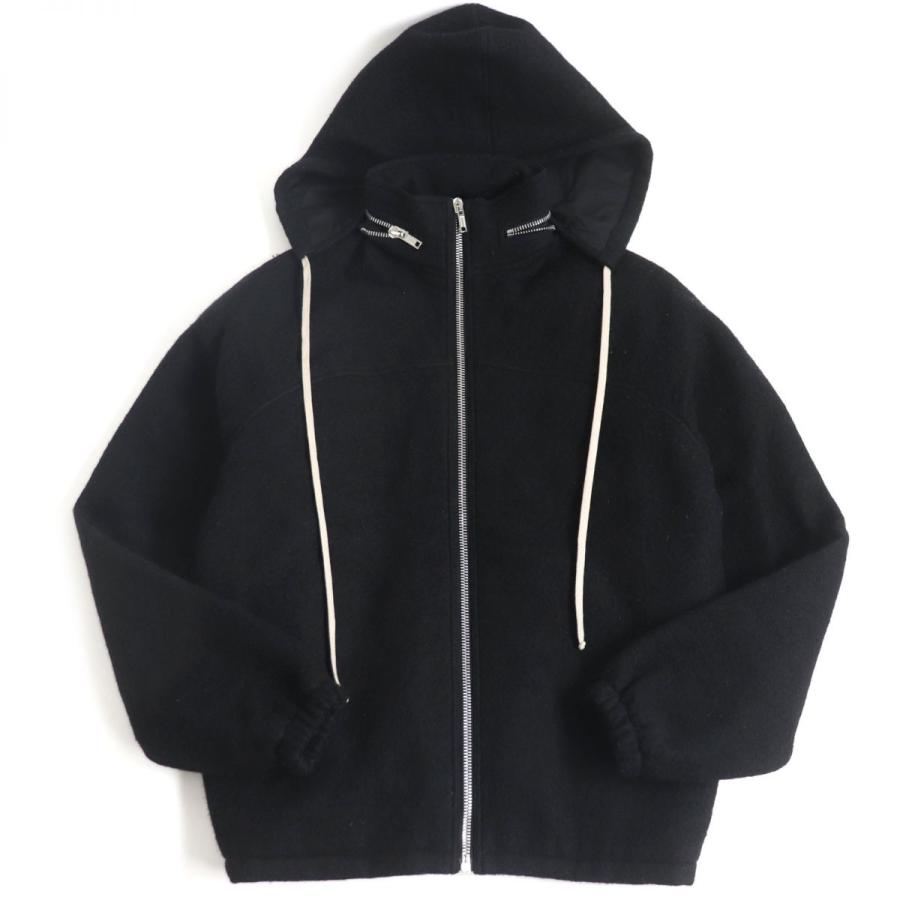 美品□18AW Rick Owens/リックオウエンス ウール100% 起毛地 ジップ 