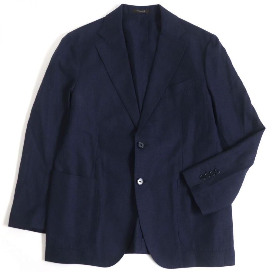 極美品□マッキントッシュロンドン リネン×ウール ロゴボタン シングル