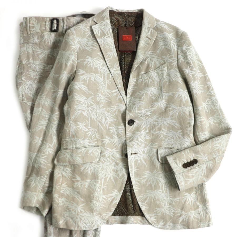 未使用品□ETRO/エトロ バンブー 裏地ペイズリー柄・シルク100