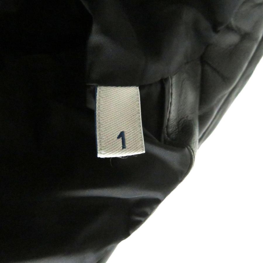 モンクレール　ライダースジャケット　ブラック　サイズ1 正規店購入美品 MONCLER - モンクレールレザーライダースジャケット1黒ダウン