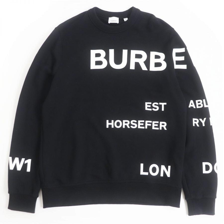 美品】バーバリー スウェット ホースフェリー スウェット ブラック