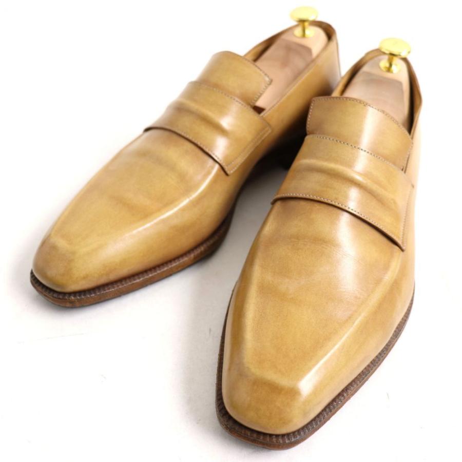 美品 Berluti ベルルッティ スクエアトゥ ローファー レザーシューズ ベージュ 9 メンズ シンプルなデザイン T14 St Greenヤフーショッピング店 通販 Yahoo ショッピング