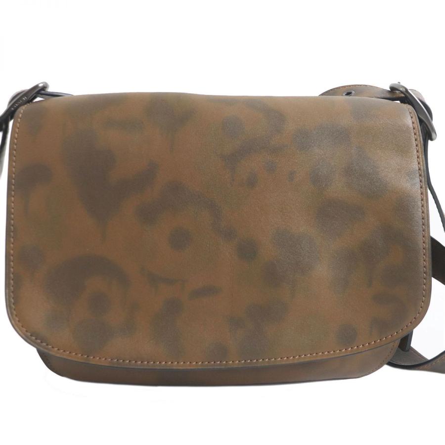 COACH ロゴプリント ショルダーバッグ ブラウン