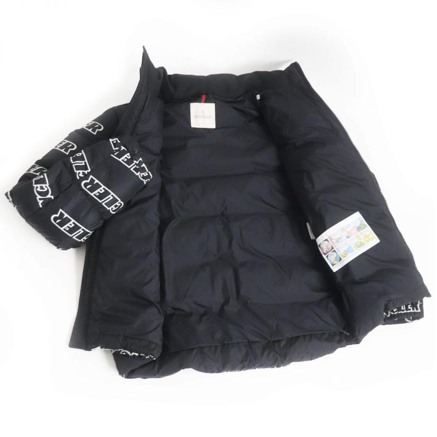 美品□19-20AW MONCLER/モンクレール FAIVELEY/フェブレ ロゴワッペン/総柄 フード入り WZIP ダウンジャケット ブラック 3 正規品 メンズ｜brand-td-store｜03