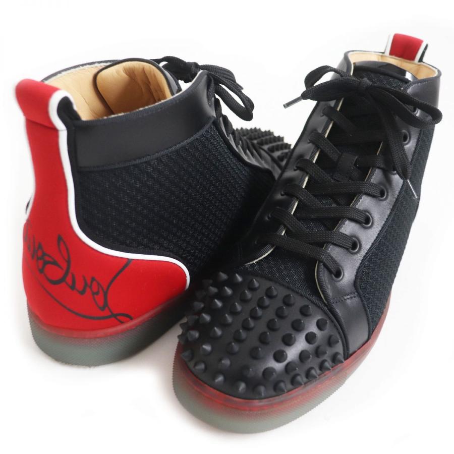 極美品□クリスチャンルブタン LOU SPIKES ORLATO FLAT スパイク