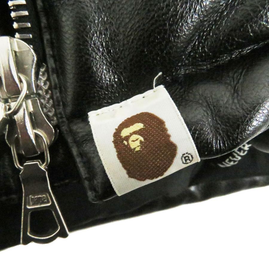 美品□A BATHING APE エイプ LEATHER CLASSIC DOWN JACKET 美品□A BATHING APE エイプ LEATHER CLASSIC DOWN JACKET