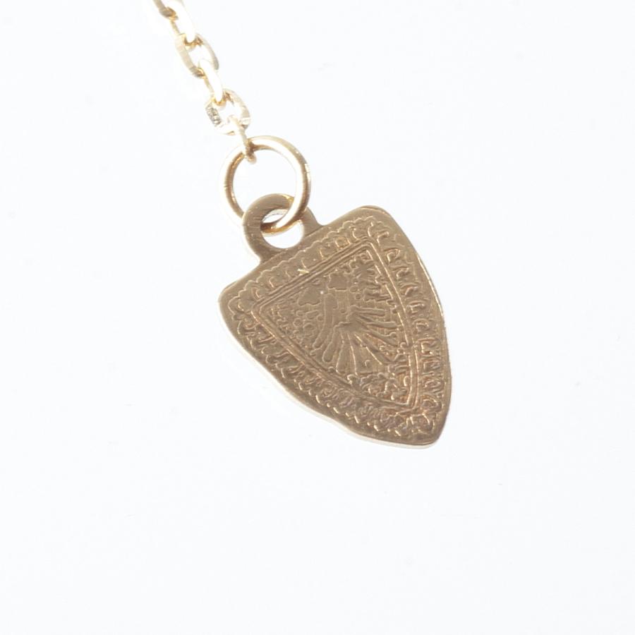 agete アガット ペアシェイプダイヤネックレス 0.10ct K18YG 45cm 1.0g  