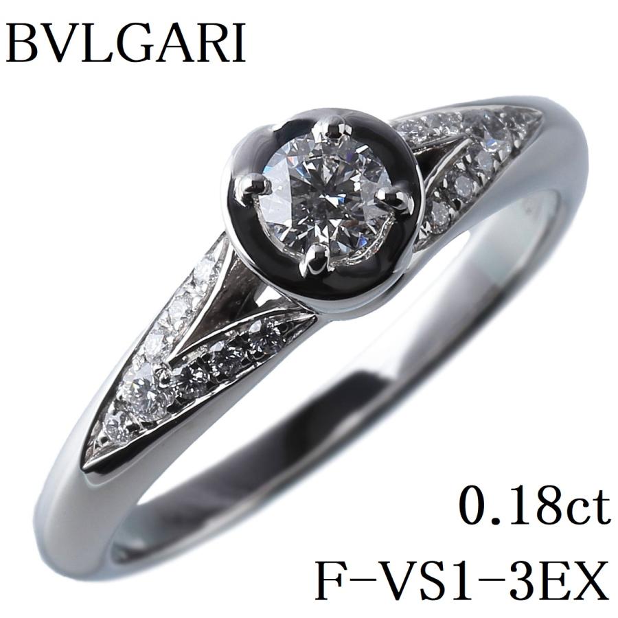 ブルガリ ダイヤリング インコントロ ダモーレ 中石ダイヤ0.18ct F-VS1 