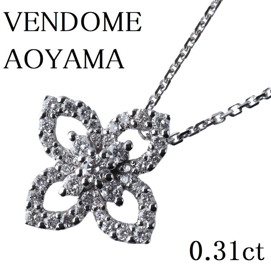 VENDOME AOYAMA ヴァンドーム青山 ダイヤネックレス フラワー 0.31ct 