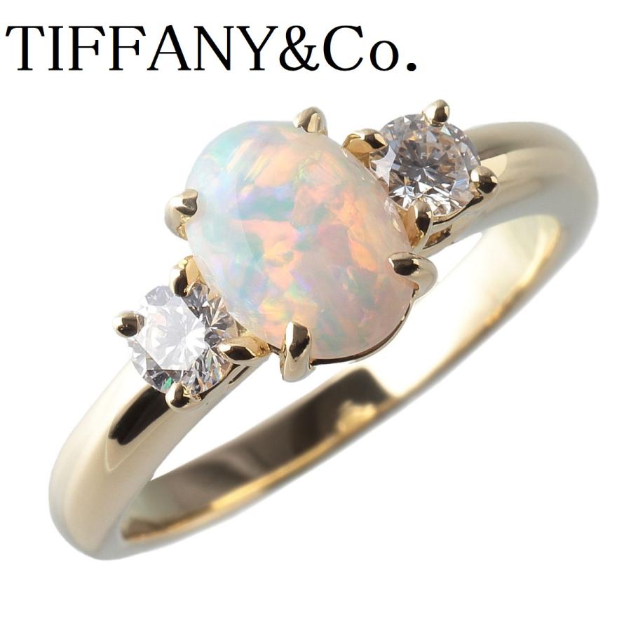 TIFFANY&Co. ティファニー オパール ダイヤ リング 12号 750YG TIFFANY&Co. ティファニー オパール ダイヤ リング 12号 750YG