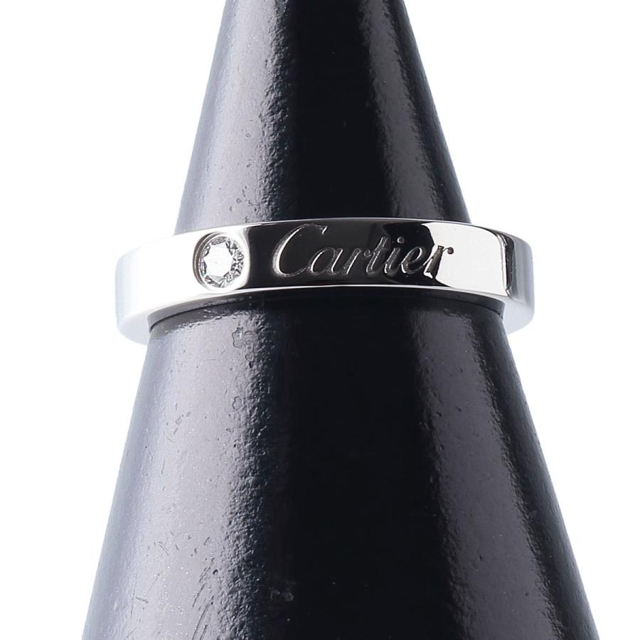Cartier カルティエ ダイヤリング エングレーブド Cドゥカルティエ 1PD  