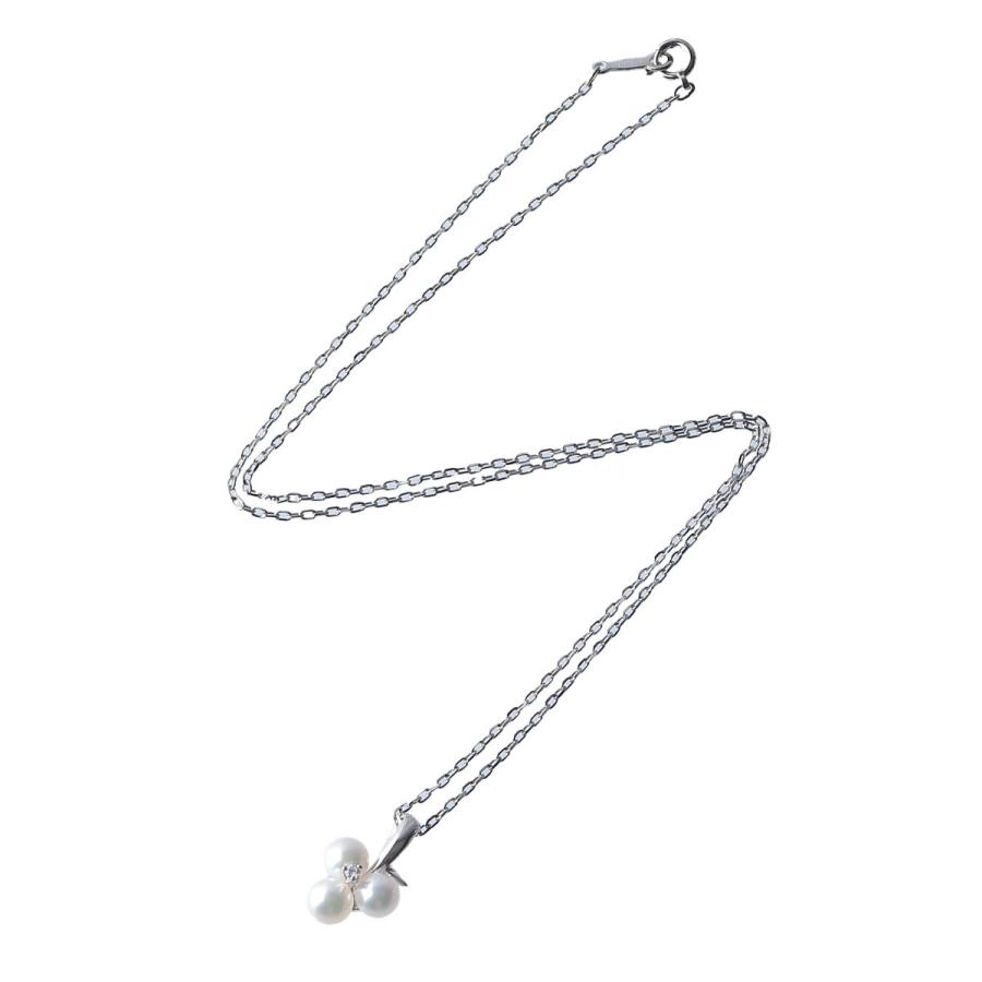 ミキモト 現行モデル ダイヤ パール ネックレス PP-1163BU型 アコヤ  