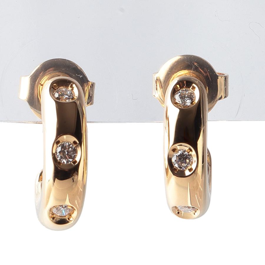 MIKIMOTO ミキモト フープ ピアス ダイヤ0.12ct K18YG 新品 MIKIMOTO ミキモト フープ ピアス ダイヤ0.12ct K18YG 新品