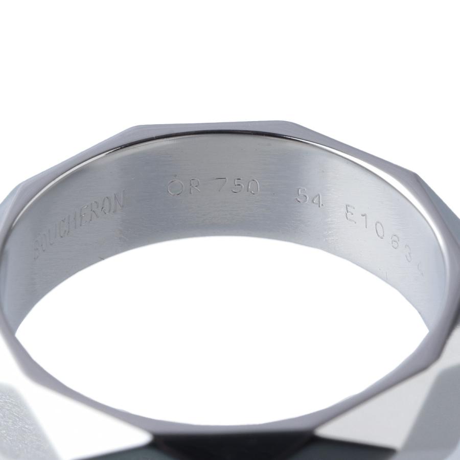 BOUCHERON ブシュロン ファセット リング ラージ #54 幅5.5mm 750WG 