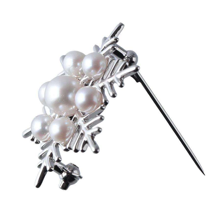 MIKIMOTO ミキモト 美品 パール ブローチ 雪の結晶 シルバー MIKIMOTO ミキモト 美品 パール ブローチ 雪の結晶 シルバー