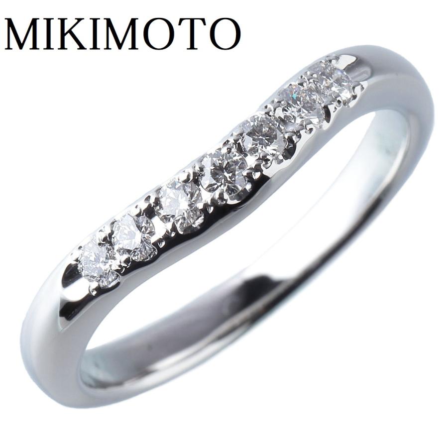 MIKIMOTO ミキモト 現行モデル ダイヤ リング カーブ 0.15ct 10 MIKIMOTO ミキモト 現行モデル ダイヤ リング カーブ 0.15ct 10
