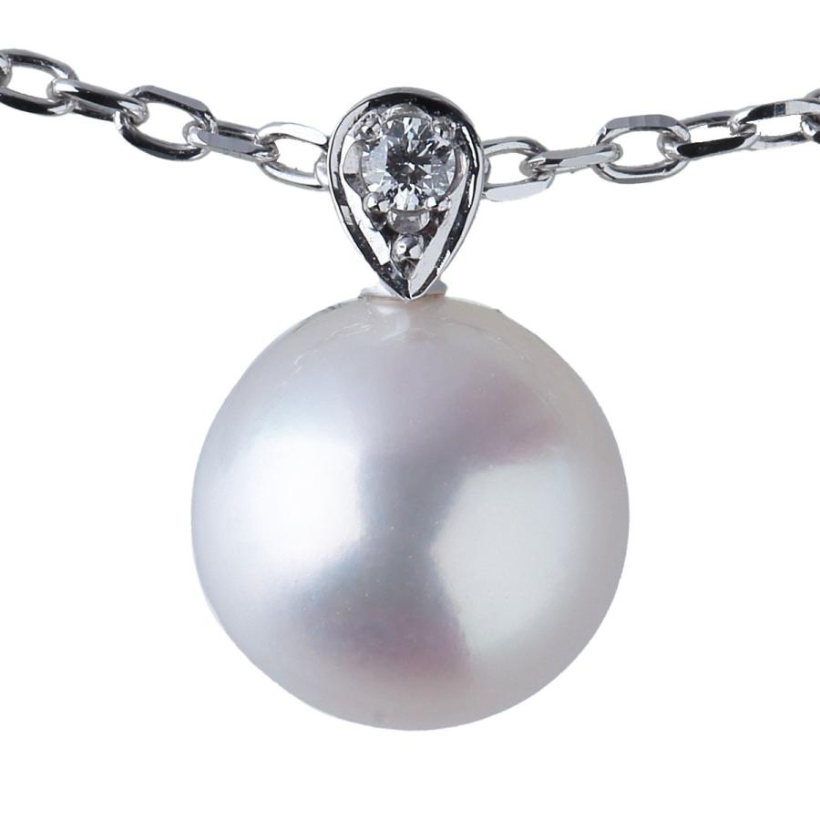 MIKIMOTO ミキモト 現行モデル ダイヤ パール ネックレス PP-20591U型 