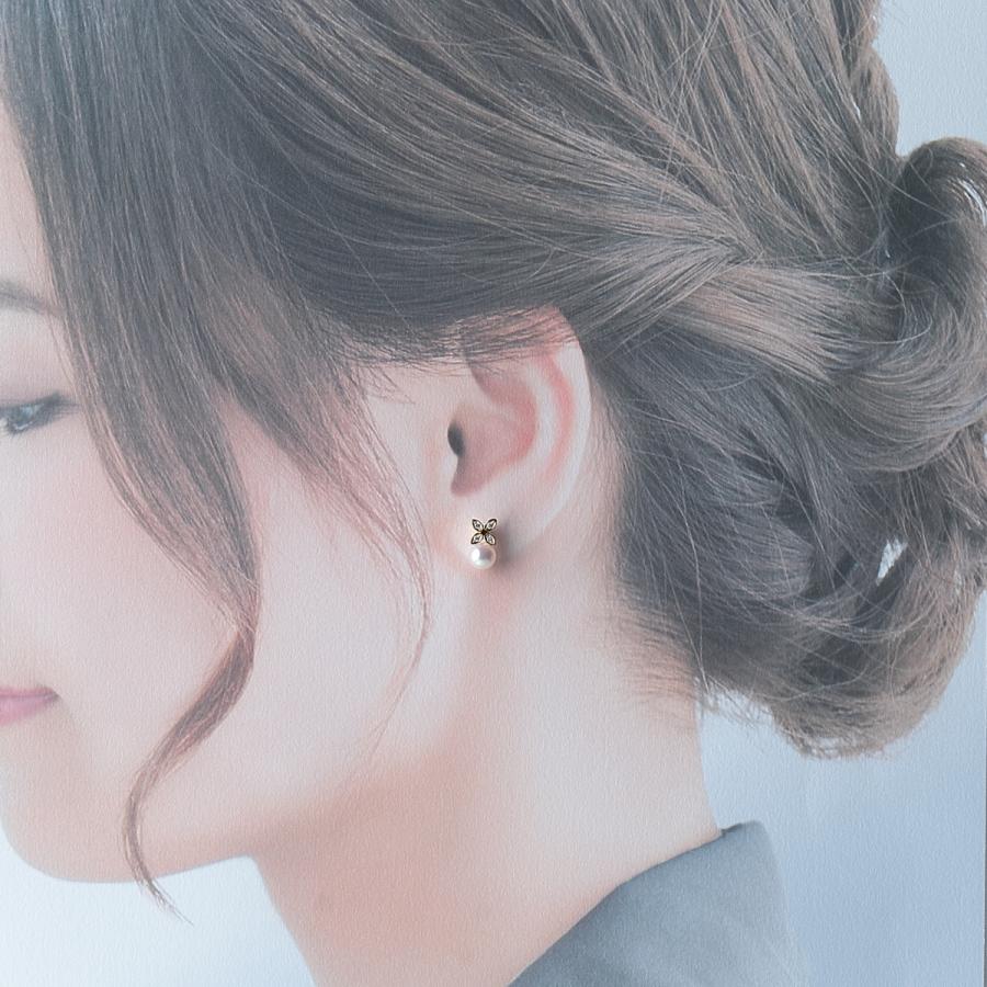 MIKIMOTO ミキモト 現行モデル ダイヤ パールピアス PE-1392PK型 MIKIMOTO ミキモト 現行モデル ダイヤ パールピアス PE-1392PK型