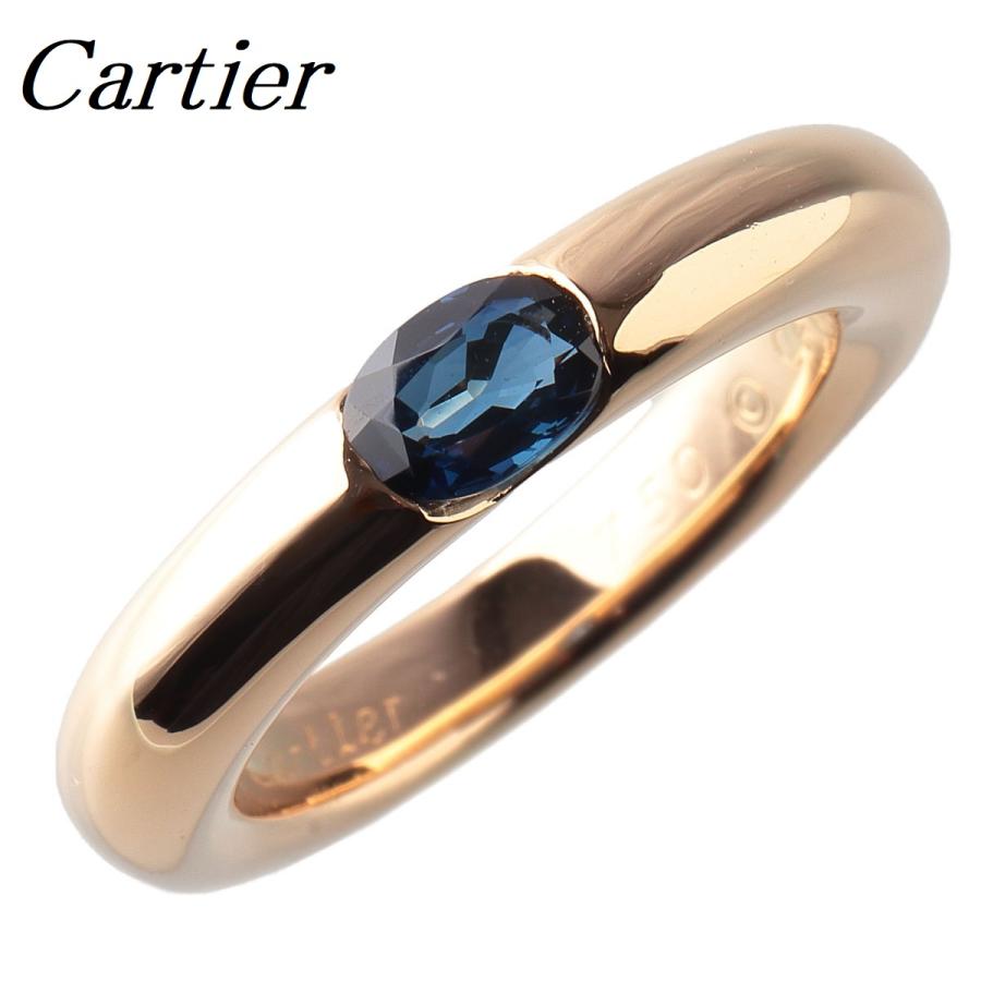 Cartier カルティエ サファイア リング エリプス #51 750YG 新品 Cartier カルティエ サファイア リング エリプス #51 750YG 新品