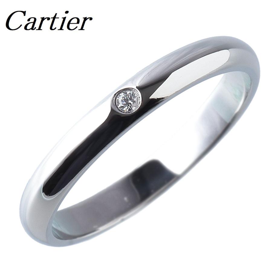 Cartier カルティエ ダイヤリング1895 ウェディング 1PD #50 幅2.5mm  