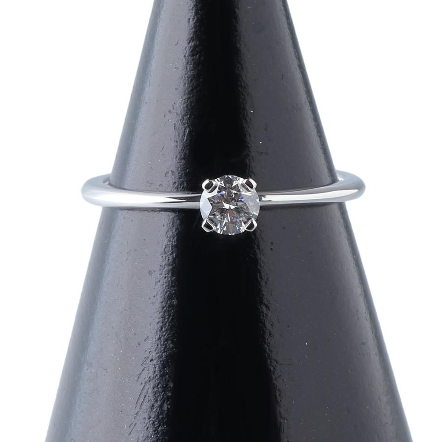 ティファニー トゥルー リング ダイヤ0.19ct D-VVS2-3EX 8号 PT950 