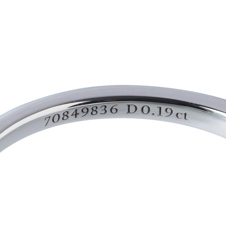 ティファニー トゥルー リング ダイヤ0.19ct D-VVS2-3EX 8号 PT950 
