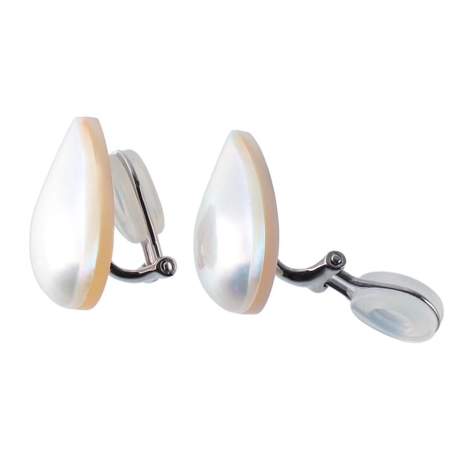 TASAKI タサキ マベパール イヤリング 19.3mm×12.7mm 750WG 新品 TASAKI タサキ マベパール イヤリング 19.3mm×12.7mm 750WG 新品
