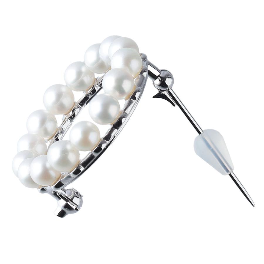 ミキモト パール サークル ブローチ アコヤパール4.5mm シルバー MIKIMOTO