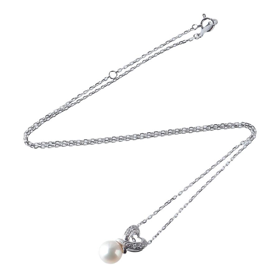 MIKIMOTO（ミキモト） ダイヤ パール ネックレス アコヤパール7.6mm 