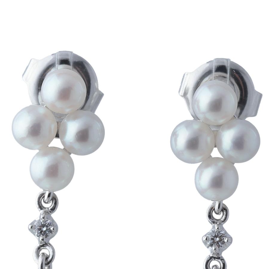 MIKIMOTO ミキモト ダイヤ パール ピアス 現行モデル PE-768PU型 MIKIMOTO ミキモト ダイヤ パール ピアス 現行モデル PE-768PU型