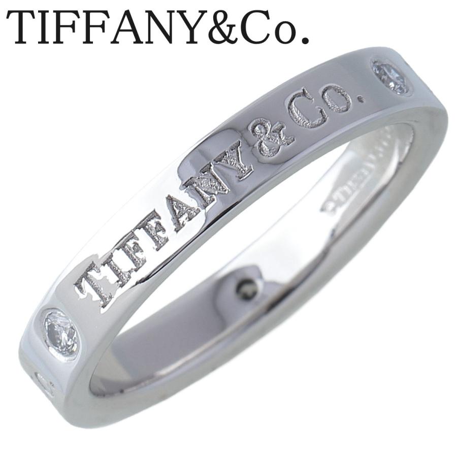 TIFFANY&Co. ティファニー ダイヤ リング フラットバンド 3PD 10号 幅