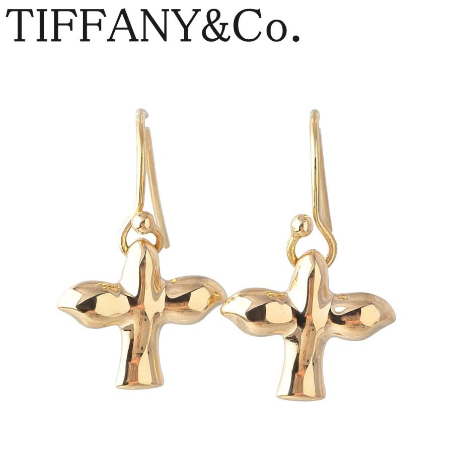 TIFFANY&Co. ティファニー バードクロス ピアス フック 750YG TIFFANY&Co. ティファニー バードクロス ピアス フック 750YG
