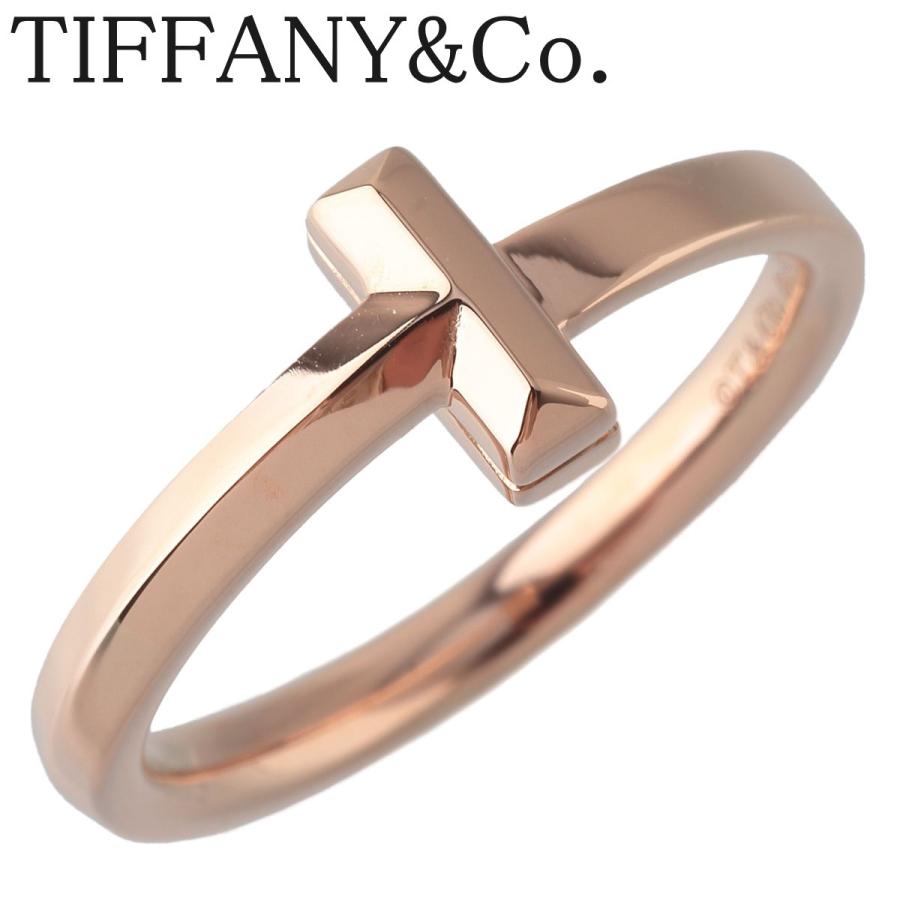 TIFFANY&Co. ティファニー T ナローリング 750 11号 TIFFANY&Co. ティファニー Tワン ナロー リング 約11号 Au750PG 新品