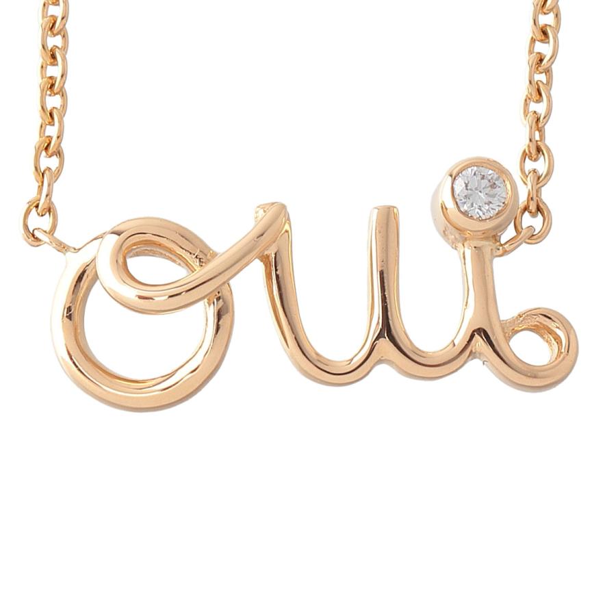 ディオール アムール oui ダイヤ ネックレス 現行モデル 39cm 750YG  