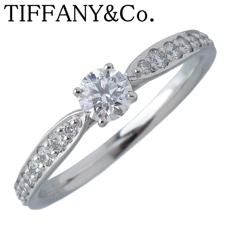 ティファニー ダイヤ リング ハーモニー ダイヤ0.24ct 9号強 Pt950 