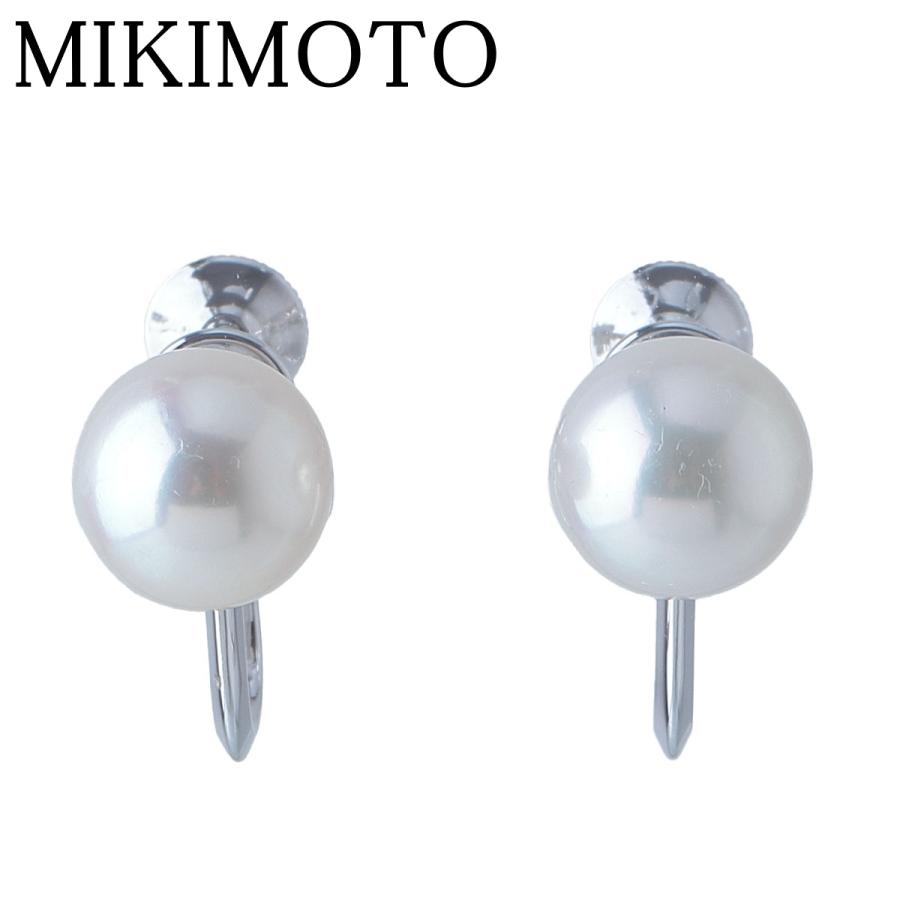 ミキモト パール イヤリング アコヤパール7.8mm K14WG MIKIMOTO【18858 