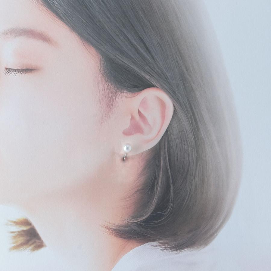 ミキモト パール イヤリング アコヤパール7.8mm K14WG MIKIMOTO【18858 