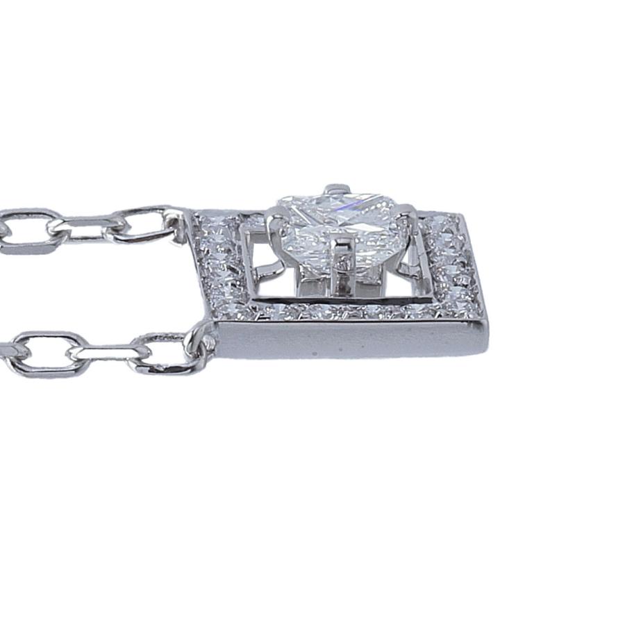 BOUCHERON ブシュロン アバ スクエア ダイヤ ネックレス 41cm 750WG  