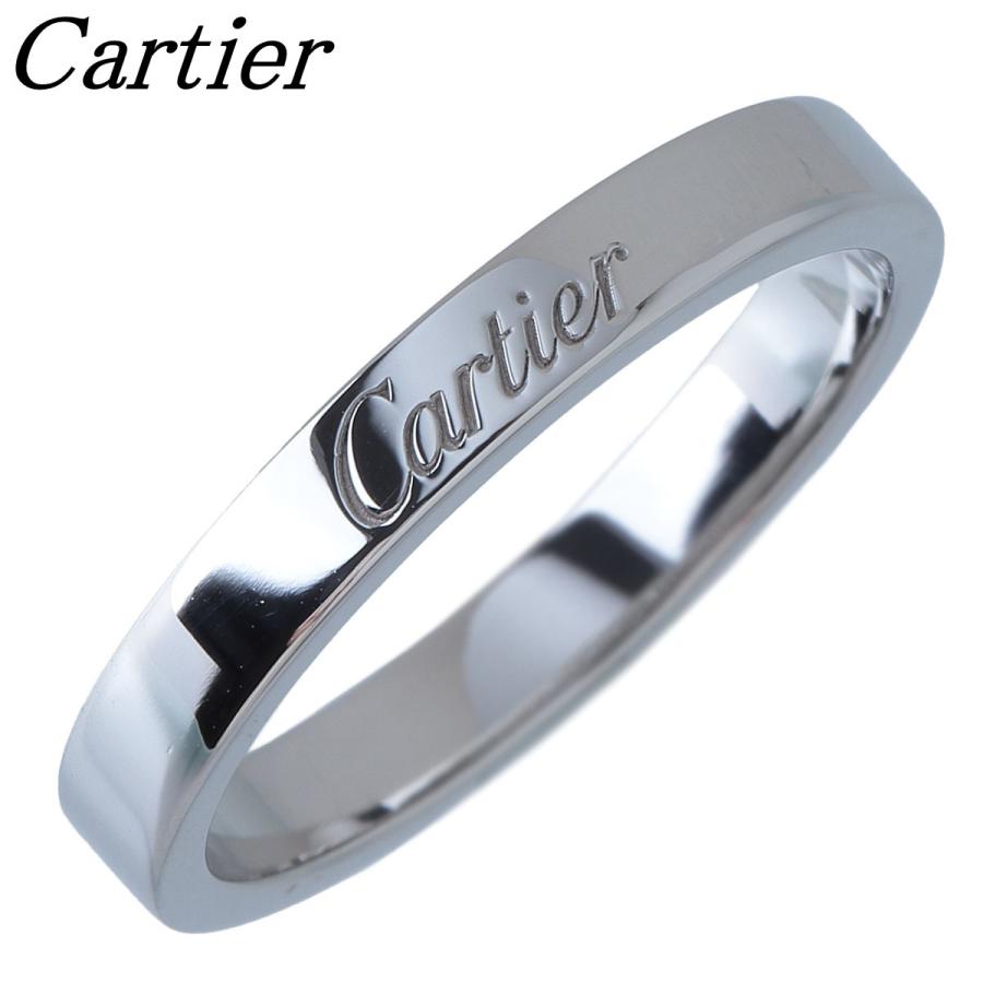 カルティエ エングレーブド リング Cドゥカルティエ #55 幅3.1mm Pt950 