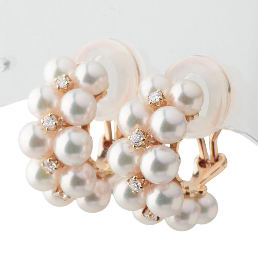 MIKIMOTO ミキモト パール ダイヤ イヤリング アコヤパール4.5mm MIKIMOTO ミキモト パール ダイヤ イヤリング アコヤパール4.5mm